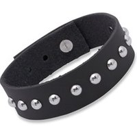 🦚 Lederarmband schwarz Edelstahlnieten 18-22cm 🦚 Lederarmband schwarz Edelstahlnieten 18-22cm