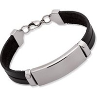 🦚 Schwarzes Lederarmband mit Karabinerverschluss 🦚 Schwarzes Lederarmband mit Karabinerverschluss