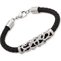 🦚 Lederarmband mit Edelstahlelement 🦚 Lederarmband mit Edelstahlelement