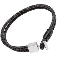 🦚 Lederarmband: Schwarz mit Steckverschluss 🦚 Lederarmband: Schwarz mit Steckverschluss