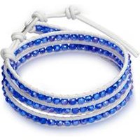 🦚 Weißes Lederarmband mit Zirkonia 🦚 Weißes Lederarmband mit Zirkonia