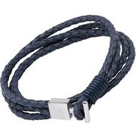 🦚 Blaues Lederarmband Edelstahlverschluss Gravur 🦚 Blaues Lederarmband Edelstahlverschluss Gravur