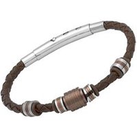 🦚 Braunes Lederarmband mit Edelstahlelementen 🦚 Braunes Lederarmband mit Edelstahlelementen