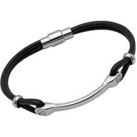 🦚 Schwarzes Lederarmband Edelstahlplatte 🦚 Schwarzes Lederarmband Edelstahlplatte