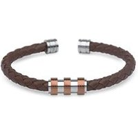 🦚 Leder Herrenarmreif braun mit Elementen 🦚 Leder Herrenarmreif braun mit Elementen