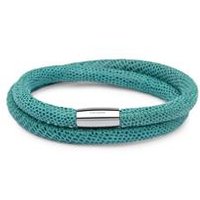 🦚 Zweireihiges Lederarmband für Clip-Charms türkis 🦚 Zweireihiges Lederarmband für Clip-Charms türkis