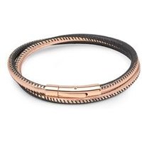 🦚 Trend Lederarmband für Frauen roségold schwarz 🦚 Trend Lederarmband für Frauen roségold schwarz