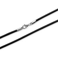 🦚 Schöne Lederkette schwarz echt glatt 🦚 Schöne Lederkette schwarz echt glatt