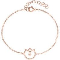 🦚 Armband Blüte für Damen aus 925er Silber, rosévergoldet 🦚 Armband Blüte für Damen aus 925er Silber, rosévergoldet