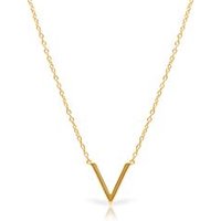 🦚 Kette V-förmiger Anhänger 925er Silber vergoldet 🦚 Kette V-förmiger Anhänger 925er Silber vergoldet