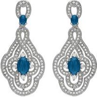 🦚 Ornamentale Ohrstecker Modeschmuck blau klar 🦚 Ornamentale Ohrstecker Modeschmuck blau klar