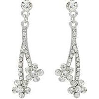 🦚 Ohrstecker Blüten Modeschmuck Steinbesatz klar 🦚 Ohrstecker Blüten Modeschmuck Steinbesatz klar