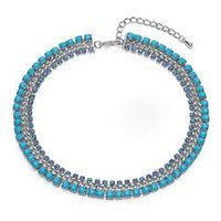 🦚 Damen Halskette mit türkisen Steinen 🦚 Damen Halskette mit türkisen Steinen