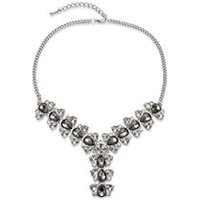 🦚 Statementkette y-förmig Steine klar anthrazit 🦚 Statementkette y-förmig Steine klar anthrazit