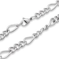 🦚 Hochglanzpolierte Edelstahlkette Figarokette 🦚 Hochglanzpolierte Edelstahlkette Figarokette