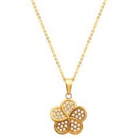 🦚 Vergoldeter Anhänger aus Edelstahl Zirkonia mit Kette 🦚 Vergoldeter Anhänger aus Edelstahl Zirkonia mit Kette