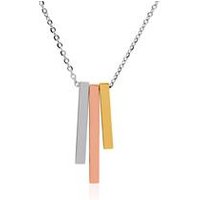 🦚 Edelstahlkette für Damen mit tricoloren Anhängern 🦚 Edelstahlkette für Damen mit tricoloren Anhängern