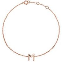 🦚 Damenarmband aus 585er Roségold, 1 Buchstabe, Symbol 🦚 Damenarmband aus 585er Roségold, 1 Buchstabe, Symbol