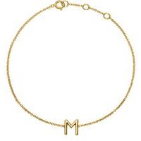 🦚 Armband aus 14K Gold mit 1 Buchstaben oder Symbol 🦚 Armband aus 14K Gold mit 1 Buchstaben oder Symbol