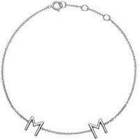 🦚 585er Weißgold Armband mit 2 Buchstaben oder Symbolen 🦚 585er Weißgold Armband mit 2 Buchstaben oder Symbolen