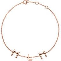 🦚 Armband aus 585er Roségold mit 3 Buchstaben, Symbolen 🦚 Armband aus 585er Roségold mit 3 Buchstaben, Symbolen