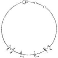 🦚 Buchstaben Armband für Damen aus 585er Weißgold 🦚 Buchstaben Armband für Damen aus 585er Weißgold
