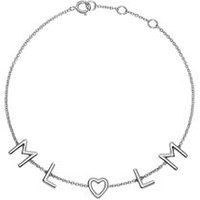 🦚 585er Weißgold Armband mit 5 Buchstaben und Symbolen 🦚 585er Weißgold Armband mit 5 Buchstaben und Symbolen