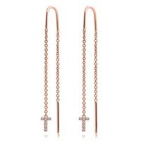 🦚 Buchstaben Ohrhänger aus 14K Roségold mit Brillanten 🦚 Buchstaben Ohrhänger aus 14K Roségold mit Brillanten