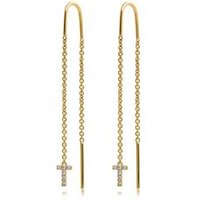 🦚 585er Gold Ohrhänger mit diamantbesetzten Buchstaben 🦚 585er Gold Ohrhänger mit diamantbesetzten Buchstaben