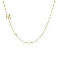 🦚 Halskette Buchstabe aus 14K Gold mit Diamant 🦚 Halskette Buchstabe aus 14K Gold mit Diamant