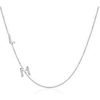 🦚 Damenkette aus 585er Weißgold mit 2 Buchstaben 🦚 Damenkette aus 585er Weißgold mit 2 Buchstaben