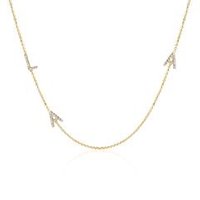 🦚 585er Goldkette mit 3 diamantbesetzten Buchstaben 🦚 585er Goldkette mit 3 diamantbesetzten Buchstaben