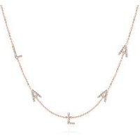 🦚 585er Roségold Kette Buchstaben mit Diamanten 🦚 585er Roségold Kette Buchstaben mit Diamanten
