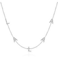 🦚 Damenkette Buchstaben aus 14K Weißgold mit Diamanten 🦚 Damenkette Buchstaben aus 14K Weißgold mit Diamanten