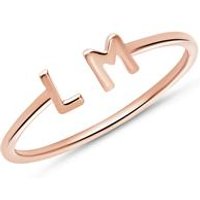 🦚 Ring aus 14K Roségold mit Buchstaben oder Symbolen 🦚 Ring aus 14K Roségold mit Buchstaben oder Symbolen