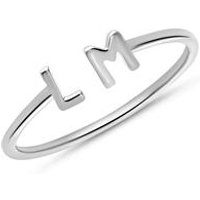 🦚 Damenring aus 585er Weißgold mit Buchstaben, Symbolen 🦚 Damenring aus 585er Weißgold mit Buchstaben, Symbolen