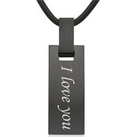 🦚 Edelstahl Anhänger Lasergravur & Kautschukkette 🦚 Edelstahl Anhänger Lasergravur & Kautschukkette