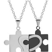 🦚 Edelstahl Ketten mit Partneranhängern poliert 🦚 Edelstahl Ketten mit Partneranhängern poliert