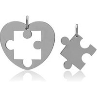 🦚 Partneranhänger Puzzle Herz Edelstahl 🦚 Partneranhänger Puzzle Herz Edelstahl