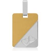 🦚 Bicolorer Edelstahl-Anhänger Herzen teilpoliert 🦚 Bicolorer Edelstahl-Anhänger Herzen teilpoliert