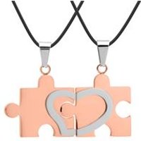 🦚 Kautschukketten mit zwei bicoloren Edelstahlanhängern 🦚 Kautschukketten mit zwei bicoloren Edelstahlanhängern