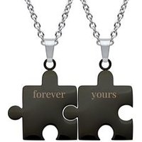 🦚 Partnerketten Forever yours aus schwarzem Edelstahl 🦚 Partnerketten Forever yours aus schwarzem Edelstahl
