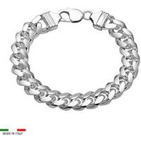 🦚 Herren Cuban Panzerarmband aus Sterlingsilber, 12 mm, OVA 🦚 Herren Cuban Panzerarmband aus Sterlingsilber, 12 mm, OVA