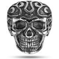 🦚 Herrenring Tribal Edge aus Edelstahl mit Totenkopf 🦚 Herrenring Tribal Edge aus Edelstahl mit Totenkopf