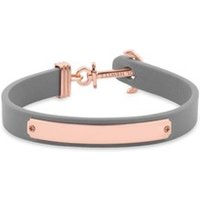 🦚 Graues Lederarmband Signum IP Roségold gravierbar 🦚 Graues Lederarmband Signum IP Roségold gravierbar