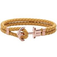 🦚 Phrep Armband aus Leder in Canary mit Anker in Rosé 🦚 Phrep Armband aus Leder in Canary mit Anker in Rosé