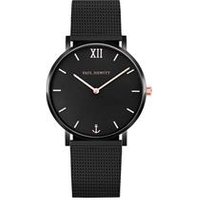 🦚 Uhr Black Sunray für Herren aus Edelstahl, schwarz 🦚 Uhr Black Sunray für Herren aus Edelstahl, schwarz