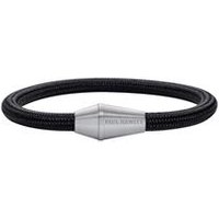 🦚 Armband aus schwarzem Nylon mit Edelstahlverschluss 🦚 Armband aus schwarzem Nylon mit Edelstahlverschluss