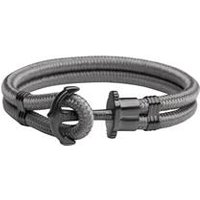 🦚 Zweireihiges Phrep Armband aus Nylon, grau 🦚 Zweireihiges Phrep Armband aus Nylon, grau