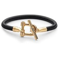 🦚 Schwarzes Lederarmband T-Shackle 🦚 Schwarzes Lederarmband T-Shackle